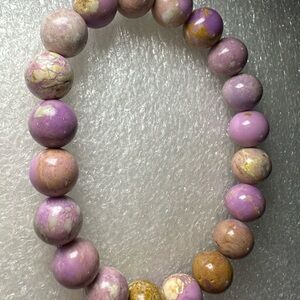 9MM Phosphosiderite Natural Crystal Bracelet